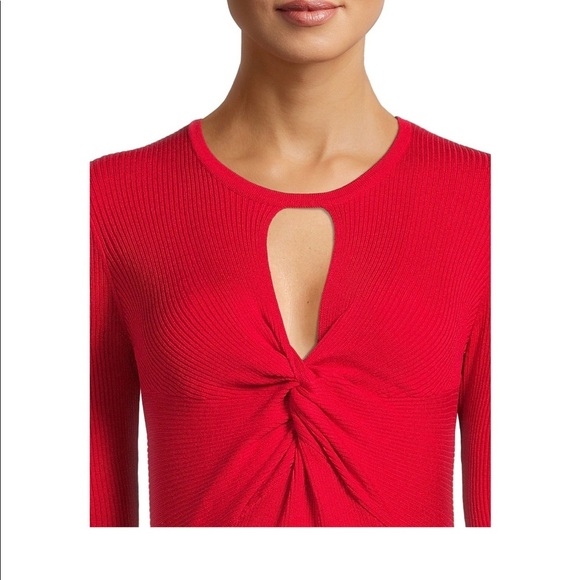 Keyhole Twist Front Sweater Dress for Women - Picture 5 of 5